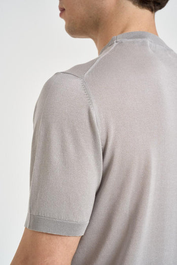 T-shirt uomo in maglia perla - 5