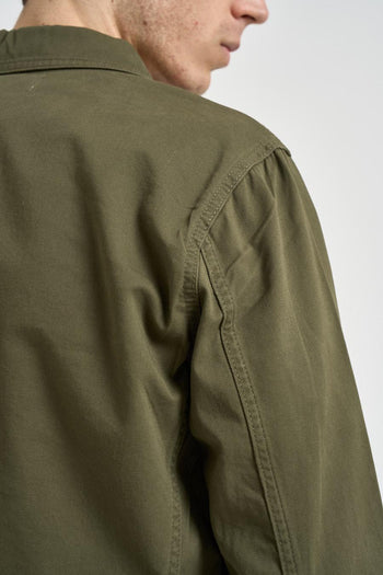 Giacca uomo stile camicia verde oliva - 6