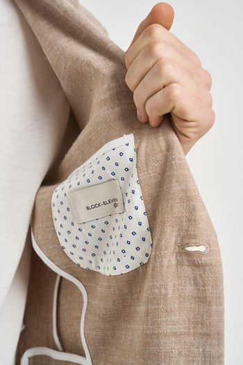 Giacca uomo monopetto beige - 8