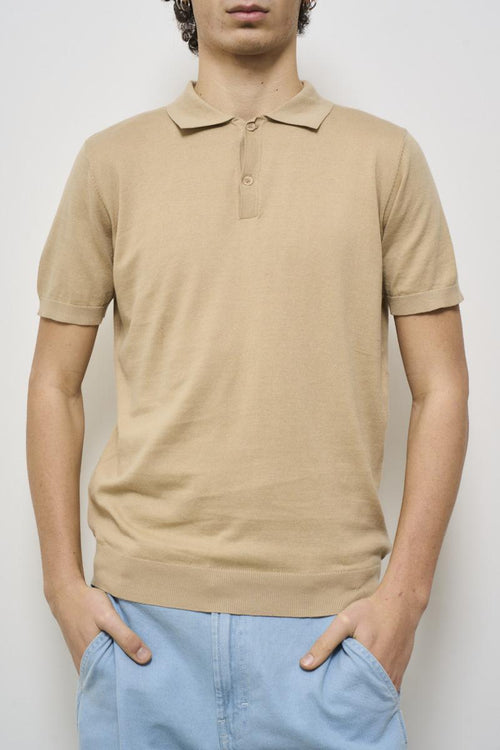 Beige men's polo