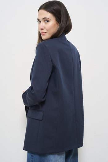 Giacca donna blu doppiopetto - 5