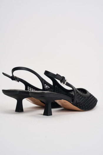 Slingback donna in rete nera - 6