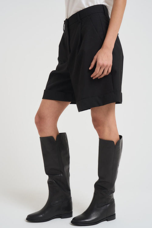 Bermuda donna con risvolto nero - 2
