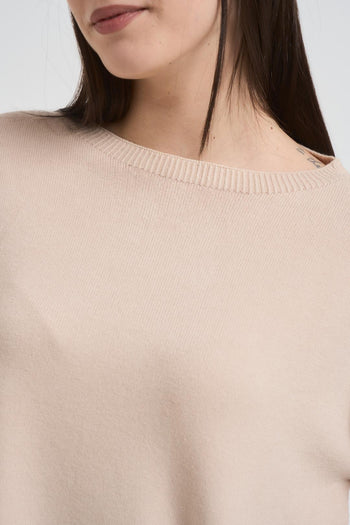 Maglia donna scollo a barca panna - 3