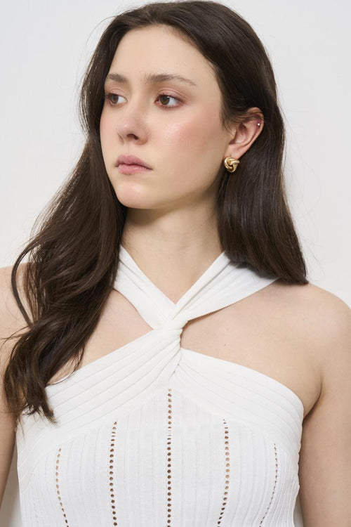 White women's top with knot - 2