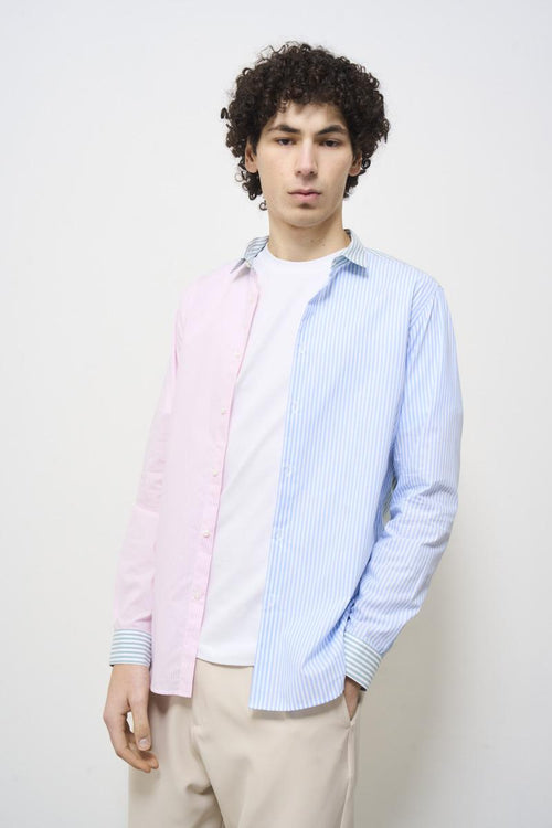 Camicia uomo a righe multicolor