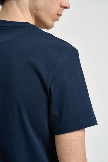 T-shirt uomo girocollo blu - 5