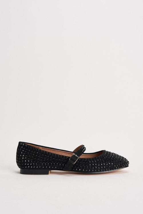 Ballerina donna con strass nera