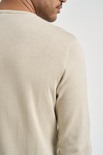 Maglia uomo girocollo beige - 4