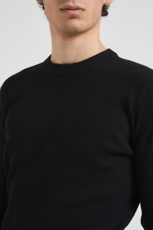 Maglia uomo girocollo nera - 2