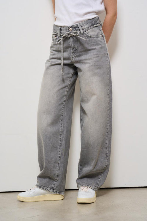 Jeans donna in denim grigio - 2