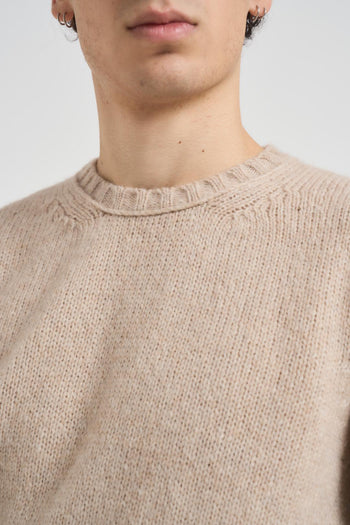 Maglione uomo in lana beige - 6