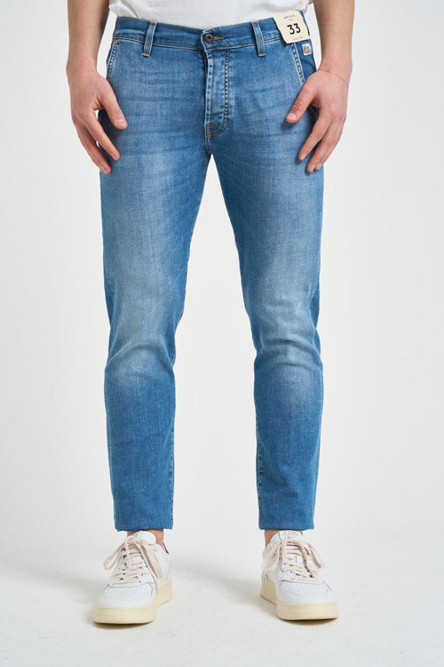 Jeans uomo skinny in denim chiaro