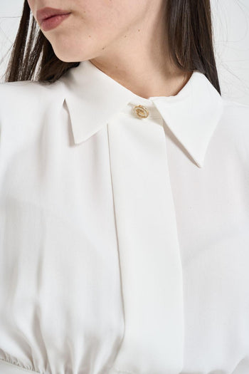 Camicia donna cropped bianco - 4
