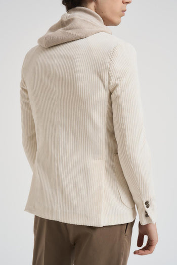 Giacca uomo doppiopetto panna - 4