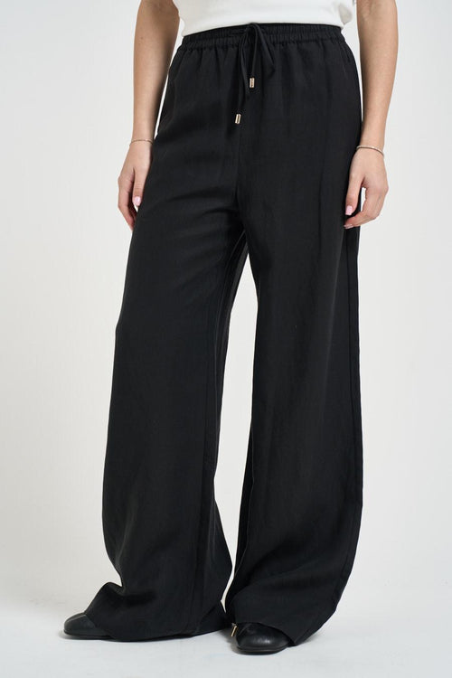 Pantalone donna fluido nero - 2