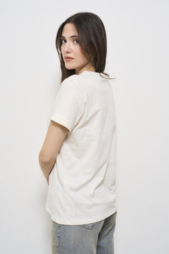 White women's t-shirt with logo - 4