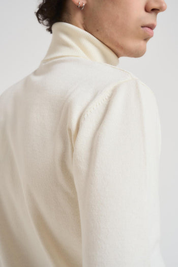 Dolcevita uomo a treccia panna - 5