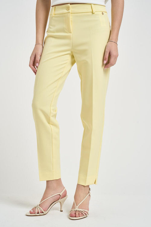 Pantalone donna a sigaretta giallo