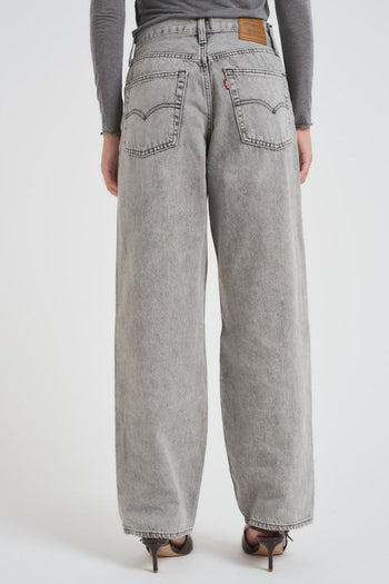 Jeans donna Baggy Dad in denim grigio - 4