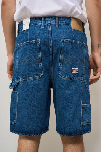 Bermuda uomo in denim scuro - 4