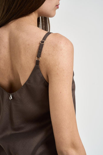 Canotta donna scollo a V moro - 4