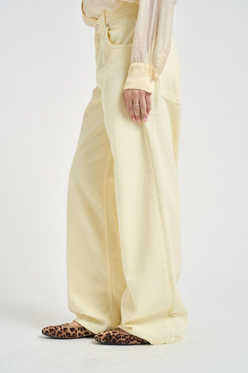 Jeans donna Mia in denim giallo - 3