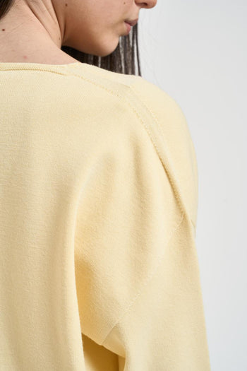 Cardigan donna cropped giallo - 4