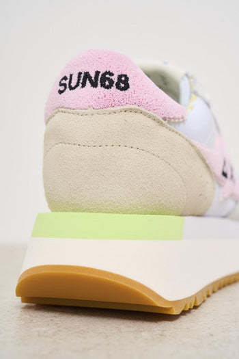 Sneakers donna platform bianche e rosa - 7