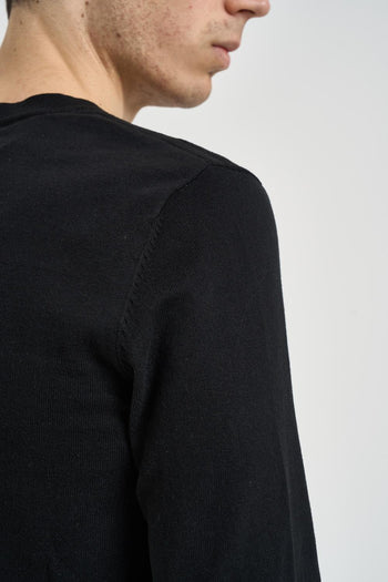 Maglia uomo girocollo nera - 4