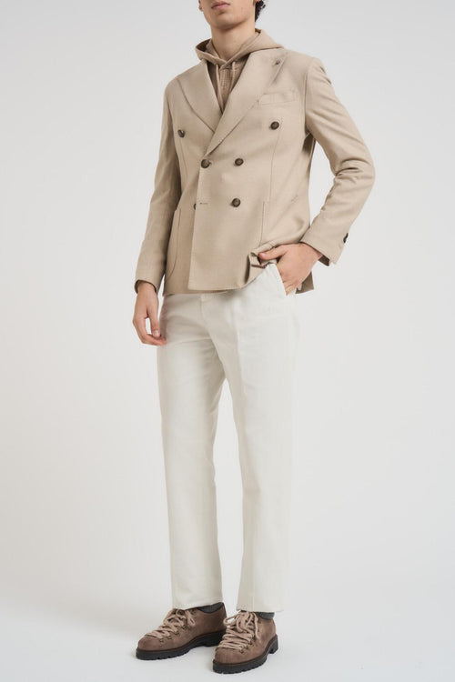 Giacca uomo doppiopetto sabbia