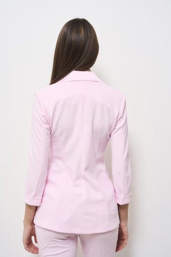 Giacca donna doppiopetto rosa - 4