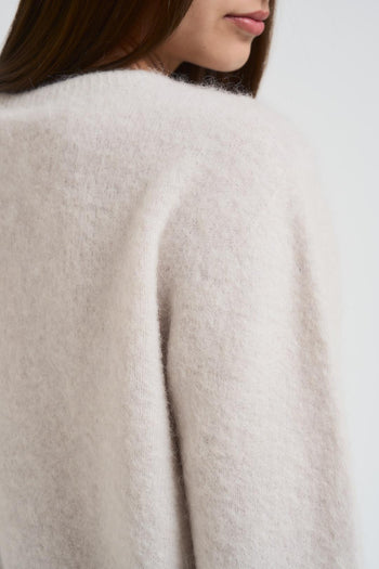 Maglia donna scollo a barca avorio - 4