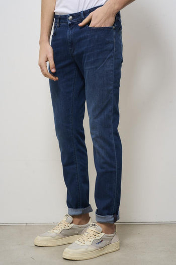 Men's Skinny Dark Denim Jeans - 3