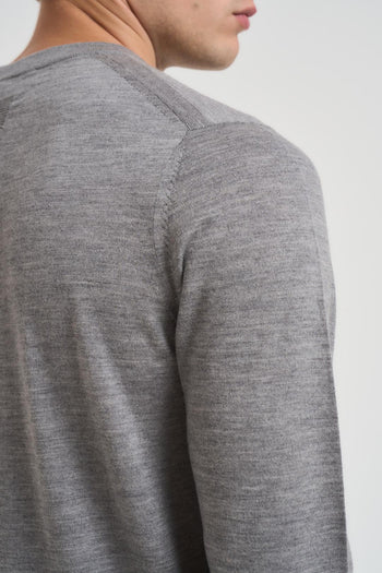Maglia uomo girocollo grigio chiaro - 5