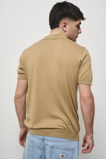 Beige men's polo - 4
