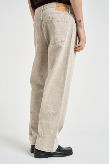 Jeans donna wide leg in denim burro - 5