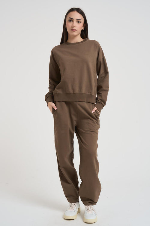 Completo tuta donna marrone