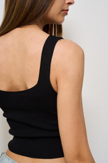 Top donna cropped nero - 4