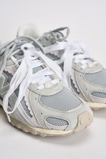 Sneakers donna 204L in suede grigia - 4