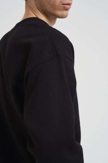 Felpa uomo girocollo con stampa nera - 4