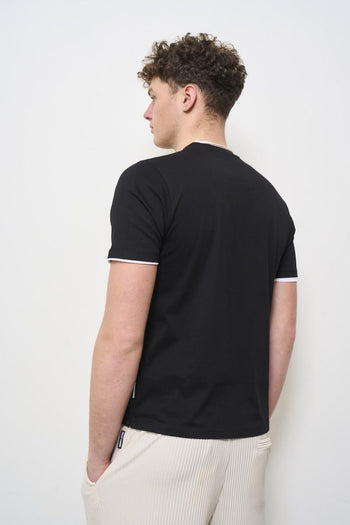T-shirt uomo girocollo nera - 4