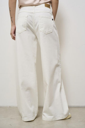 Jeans donna a palazzo bianco - 5