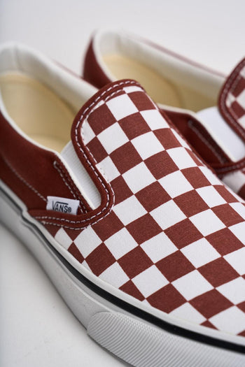 Sneakers uomo Classic slip-on scacchi rossa - 5