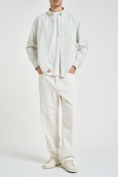 Camicia uomo gessata bianca