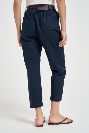 Pantalone donna a gamba dritta blu - 4