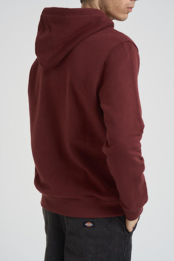 Felpa uomo con cappuccio bordeaux - 3