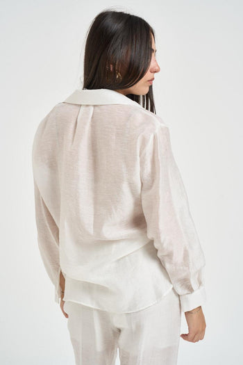 Abito donna semitrasparente bianco - 6