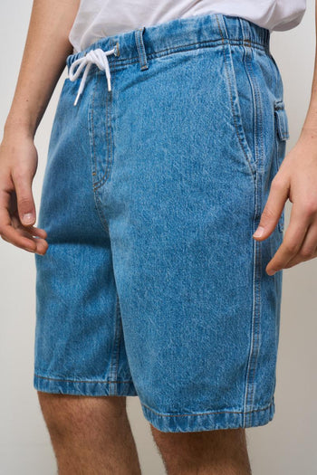 Bermuda uomo in denim medio - 6