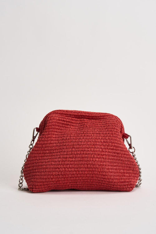 Borsa donna in rafia rossa - 1